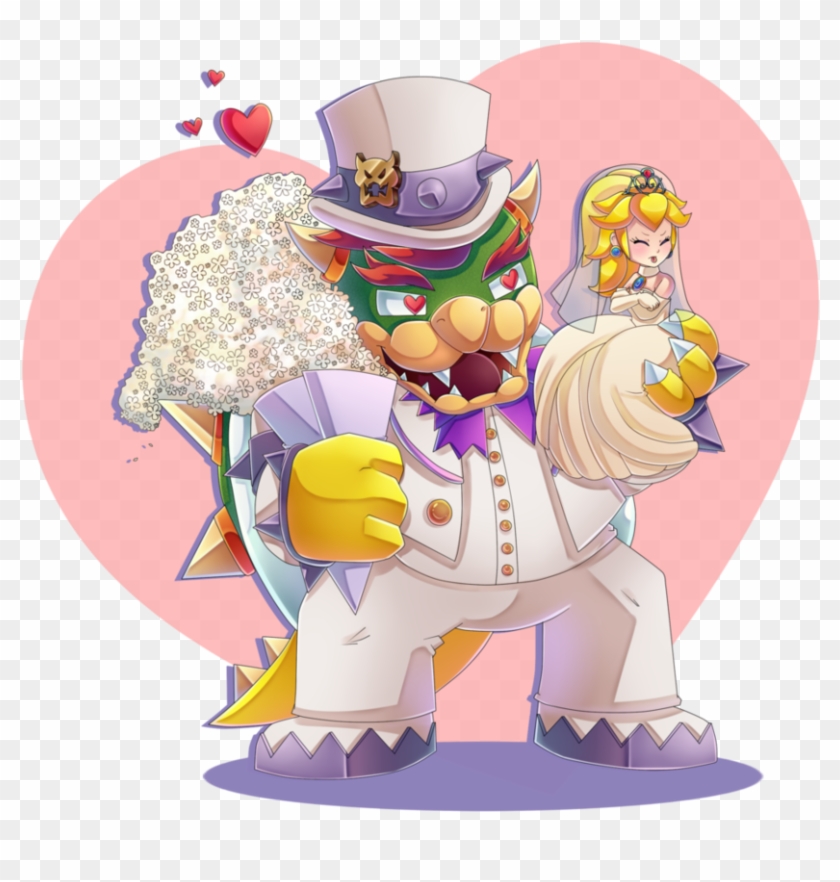 Bowser And Peach Wedding Day [speedpaint] By Cuteytcat - Princess Peach ...